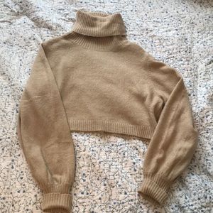 Princess Polly cropped cashmere turtleneck sweater